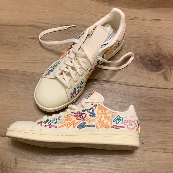 adidas Other - Adidas Stan Smith Pride! Cream Multicolor Sneakers